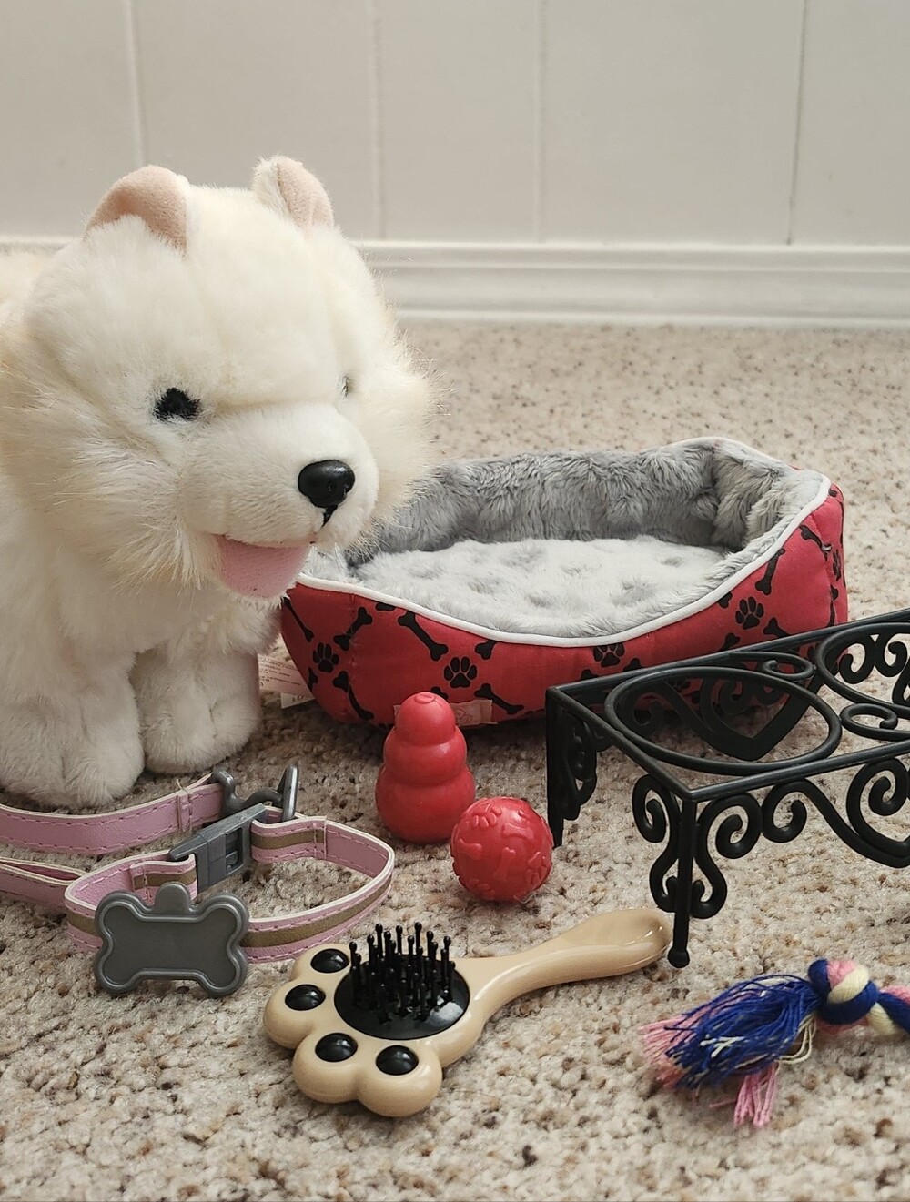 Our Generation Doll Plush Dog And Accessories